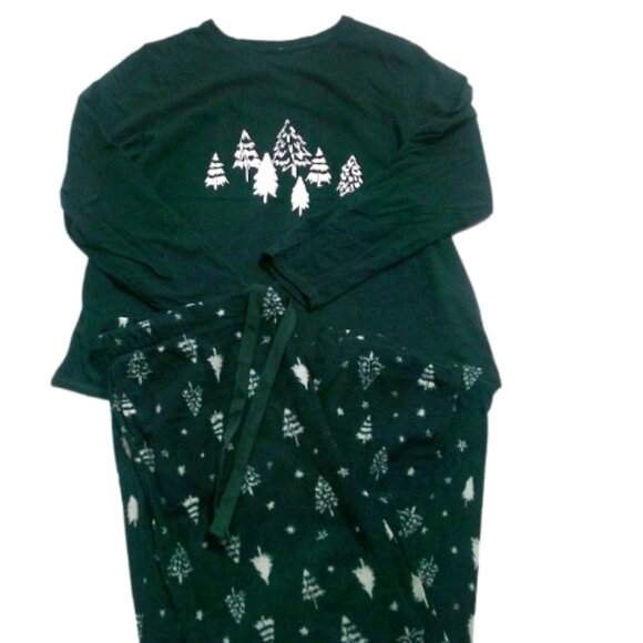 Cuddl Duds Womens/Mens Sleepwear 2-Piece Pajamas Jersey & Microfleece Pajamas - Picture 3 of 6